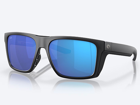 Costa Del Mar Lido Polarized Sunglasses (Color: Matte Black / 580G Blue Mirror Lens)