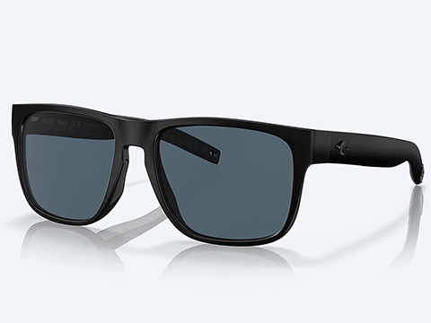 Costa Del Mar Spearo XL Series Polarized Sunglasses (Color: Matte Black / 580P Grey Lens)