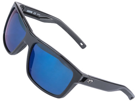 Costa Del Mar - Ocearch Slack Tide Polarized Sunglasses (Color: Shiny Black / 580p Blue Mirror)