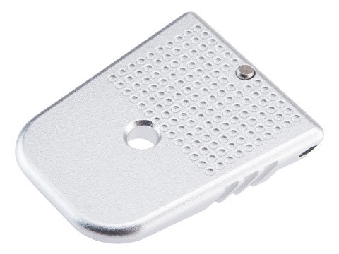 CowCow Technology Low Profile CNC Aluminum Dot Matrix Magazine Base Plate for TM Hi-Capa Pistols (Color: Silver)