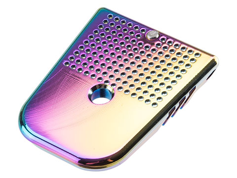 CowCow Technology Low Profile CNC Aluminum Dot Matrix Magazine Base Plate for TM Hi-Capa Pistols (Color: Rainbow)