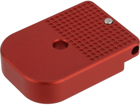 CowCow Technology CNC Aluminum Dot Matrix Magazine Base Plate for TM Hi-Capa Pistols (Color: Red)