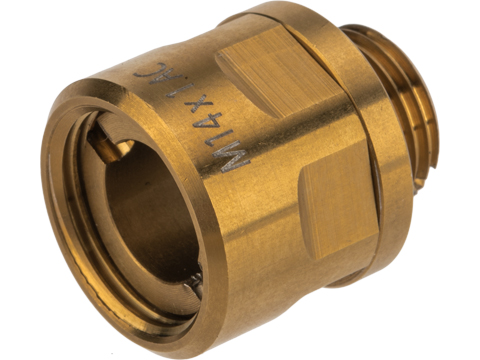 CowCow Technology CNC Stainless Steel Threaded Suppressor Adapter for TM Pistol Barrels (Color: Gold)