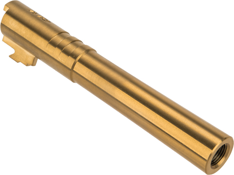 CowCow Technology CNC Stainless Steel Bull Style Outer Barrel for TM 5.1 Hi-Capa Pistols (Color: Gold / .45 ACP)