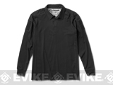 Cannae Professional Operator Long Sleeve Cotton Polo Shirt - Black (Size: XX-Large)