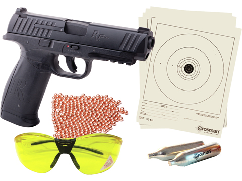Crosman Remington RP45 CO2 Powered Semi-Auto .177 cal BB Air Pistol Kit (4.5mm Air Gun)