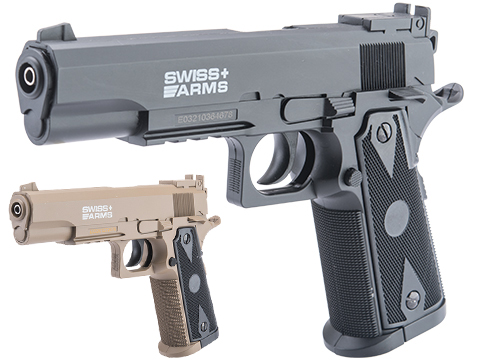 Swiss Arms P1911 Match CO2 Powered .177cal Non-Blowback Air Pistol (Color: Black)
