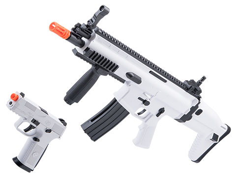 SoftAir FN Herstal-Licensed SCAR-L & FNS-9 Spring Powered Tactical Kit (Color: Blizzard Warning White)