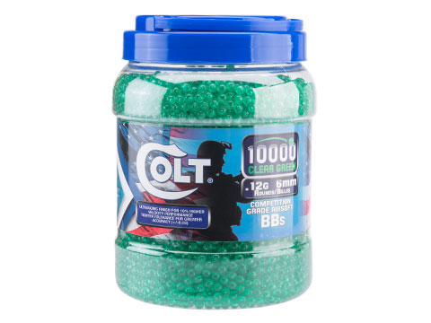 Ultrasonic 0.12g, 6mm 5000 Count Air Soft BBs, Green 