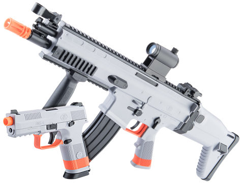 SoftAir FN Herstal-Licensed SCAR-L & FNS-9 Spring Powered Tactical Kit (Color: SB199 Wolf Grey)