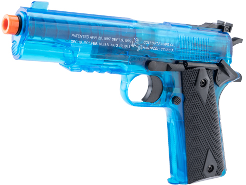 Soft Air Colt Licensed Tactical Full Size 1911 Airsoft Spring Pistol (Color: Clear Blue)