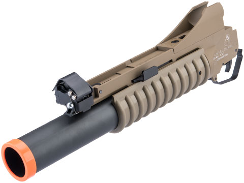 Colt Licensed M203 40mm Grenade Launcher for M4 / M16 Series Airsoft Rifles w/ Metal Barrel (Model: Dark Earth / Long)