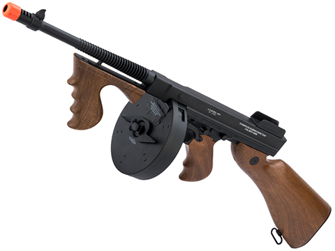 Cybergun Licensed Thompson 1928 Chicago Typewriter Airsoft AEG Rifle w/ Imitation Wood Furniture 