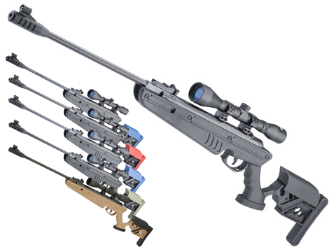 Swiss Arms TG-1 Break Barrel Nitro Piston .177 Air Rifle with 4x32 Scope and Adjustable Stock 