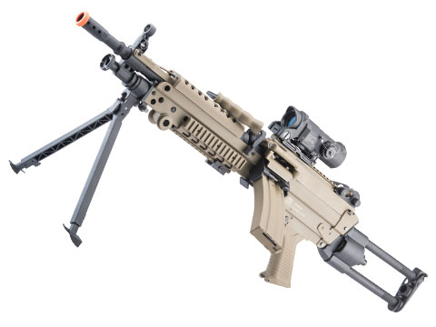 Cybergun FN Licensed M249 MINIMI Featherweight Airsoft Machine Gun (Model: Para / Tan / <350 FPS)