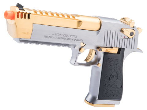 Desert Eagle Licensed L6 .50AE Full Metal Gas Blowback Airsoft Pistol by Cybergun (Color: Gold-Silver / Green Gas / Gun Only)