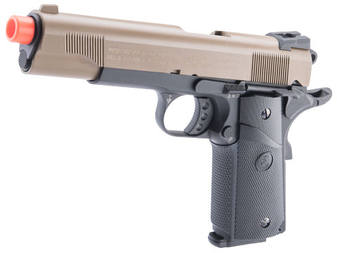 Cybergun Colt Licensed 1911 Airsoft Gas Blowback Pistol (Color: Two-Tone Tan - Black / MEU / Gas / Gun Only)