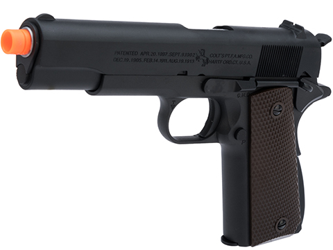 Cybergun Colt Licensed 1911A1 Airsoft Gas Blowback Pistol by AW Custom (Model: Black / Green Gas)