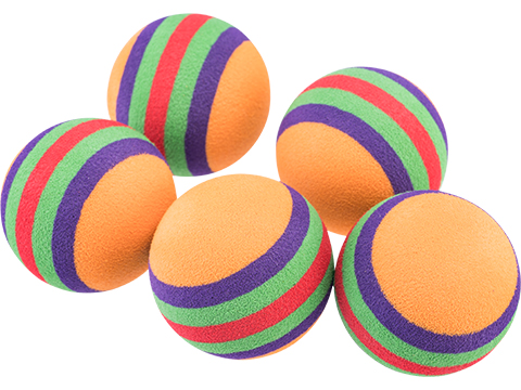 40Max 35mm EVA Balls for 40Max 40mm Foam Ball Gas Airsoft Grenade Shell (Color: Rainbow / 5-Pack)