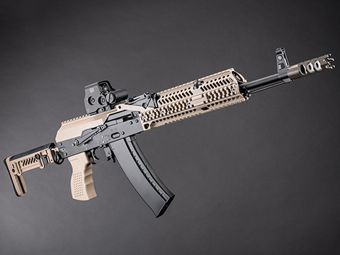 CYMA Platinum Tactical AK 74 Airsoft AEG Rifle w/ Z Style CNC Picatinny Handguard & Kestrel V3 ETU (Color: Tan)