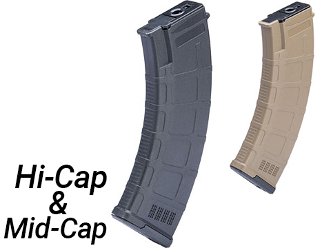 CYMA Polymer AR47-Style 200rd Mid Cap Magazine for AK Series Airsoft AEG Rifles (Color: Black)