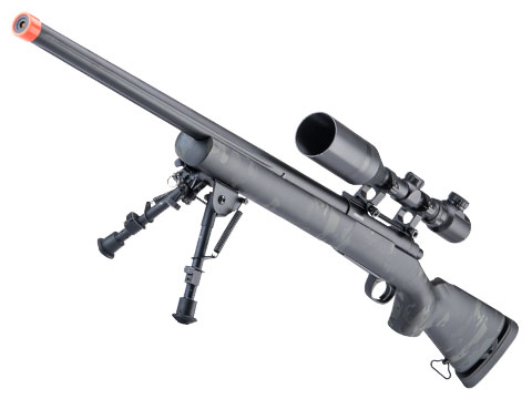 A&K SOCOM Type M24 Gas-Powered Airsoft Bolt Action Sniper Rifle w/ Fluted  Barrel (Model: Black Polymer Stock), Airsoft Guns, Shop By Rifle Models,  M700 / M24 / M40 / VSR10 