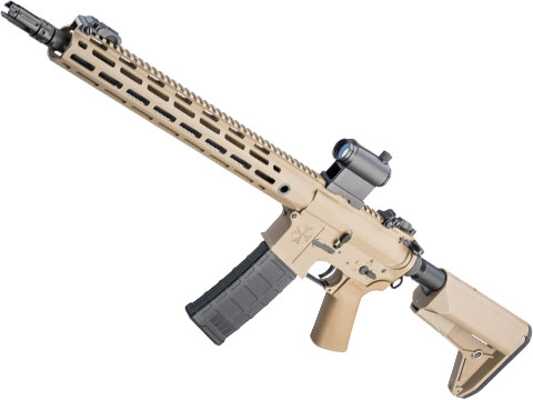 EMG Umbrella Corporation Weapons Research Group Licensed M4 M-LOK Airsoft AEG Rifle (Color: Tan / Rifle)