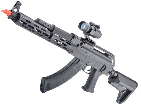 6mmProShop AKS-47 Spetsnaz Op. Airsoft AEG Rifle w/ Steel Receiver & M-LOK Handguard by CYMA (Color: Black / Rifle)