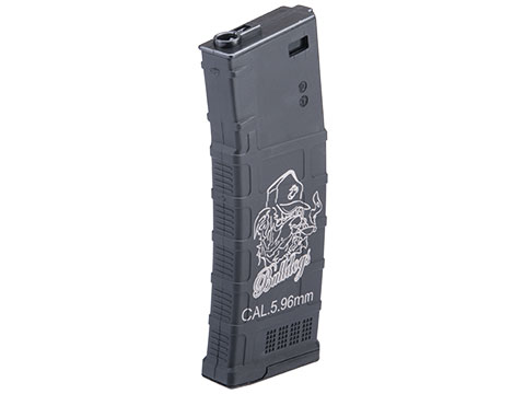 CYMA 220rd Mid-Cap Laser Etched Polymer Magazine for M4/M16 Series Airsoft AEG Rifles (Style: Bulldogs)