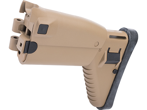 Matrix x Dboys Complete Side Folding Retractable Stock for SCAR Series Airsoft AEG (Color: Tan)