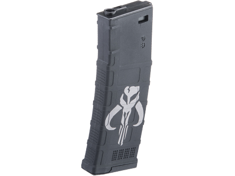 CYMA 220rd Mid-Cap Laser Etched Polymer Magazine for M4/M16 Series Airsoft AEG Rifles (Style: Mando)