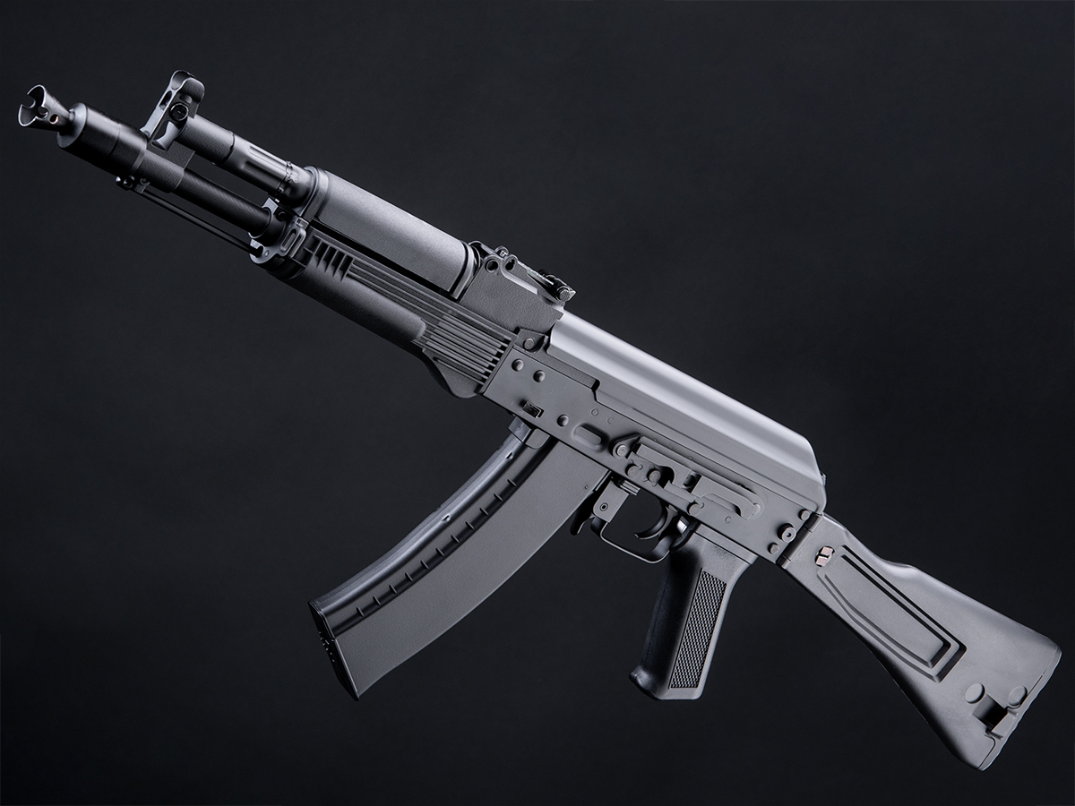 CYMA Standard Stamped Metal AK-105 Airsoft AEG Rifle with Synthetic Folding Stock (Package: Gun Only)