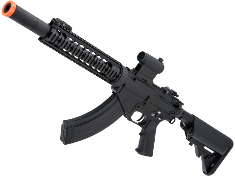 CYMA Platinum AR-47 QBS Airsoft AEG Rifle (Model: 10 Quad Rail w/ Suppressor)