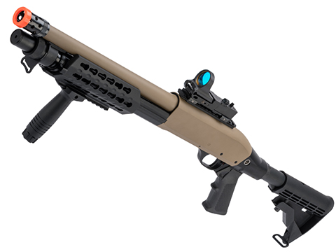 CYMA Sport Tactical M3 Super 90 3-Round Burst Airsoft Shotgun (Model: KeyMod Tactical / Desert Tan)