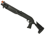 CYMA Standard Full Metal M3 3-Round Burst Multi-Shot Shell Loading Airsoft Shotgun (Model: Retractable Stock CQB)