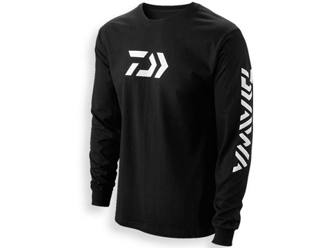 Daiwa Vector Print Logo Long Sleeve Shirt (Color: Black / 3X-Large)