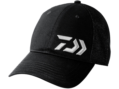 Daiwa D-VEC 3D Embroidered Logo Mesh Trucker Cap (Color: Black)