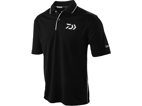 DAIWA D-VEC Polo Shirt w/ Embroidered Vector Logo (Color: Black / 2X-Large)
