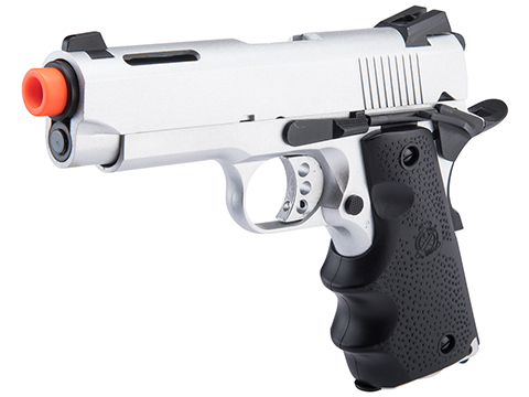 Double Bell V1 Compact Airsoft Gas Blowback Pistol (Color: Silver-Black)