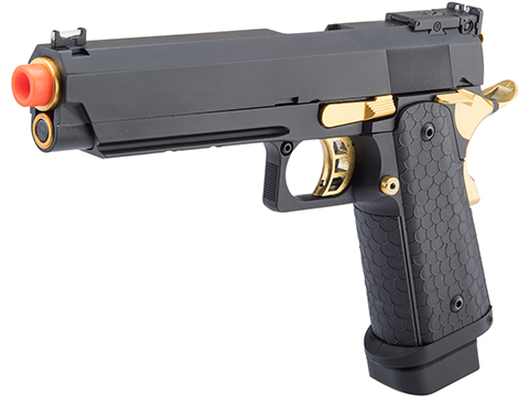 Double Bell Hi-CAPA 5.1 Gas Blowback Airsoft Pistol (Color: Black-Gold / CO2)