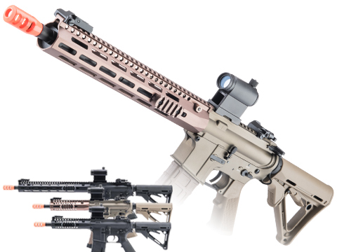 6mmProShop Full Metal AR-15 M4 Airsoft AEG w/ M-LOK Handguard (Color: Tan / 13 RIS)