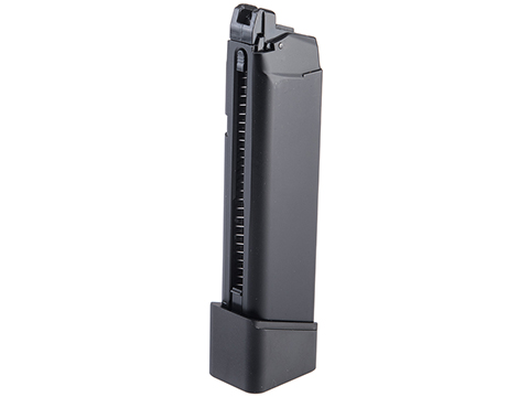 Double Bell 24 Round Green Gas Magazine for Glock (VFC System) & Compatible Airsoft Gas Blowback Pistols (Model: Extended Baseplate)