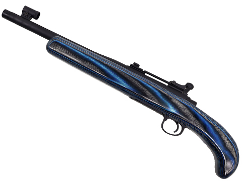Matrix Real Wood M700 Sawed Off Compact Airsoft Gas Sniper Rifle Pistol by DB (Color: Blue)