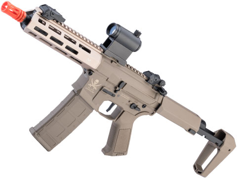 Matrix Calico Jack Polymer M4 Airsoft AEG Rifle w/ M-LOK Handguard & MOSFET (Model: PDW / Tanker Stock / Tan)