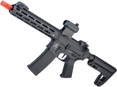 Matrix Calico Jack Polymer M4 Airsoft AEG Rifle w/ M-LOK Handguard & MOSFET (Model: SBR / M4 Stock / Black / 350 FPS)