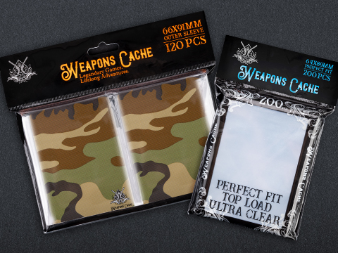 Weapons Cache Double-Sleeve Bundle with WC Art Series Outer and Perfect Fit Inner Card Sleeves (Style: Woodland Camo)