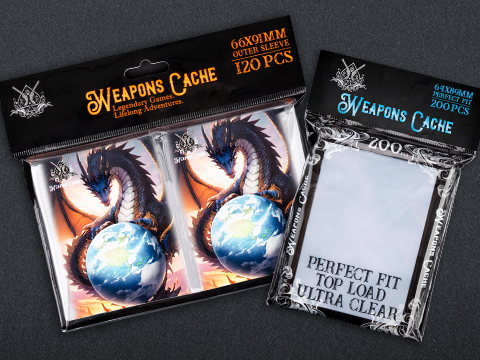 Weapons Cache Double-Sleeve Bundle with WC Art Series Outer and Perfect Fit Inner Card Sleeves (Style: Guardian Dragon)