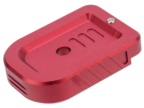 Dynamic Precision Aluminum Instinct Magazine Base Plate for Tokyo Marui Hi-Capa GBB Pistols (Model: Type A / Red)