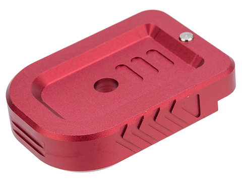 Dynamic Precision Aluminum Instinct Magazine Base Plate for Tokyo Marui Hi-Capa GBB Pistols (Model: Type B / Red)