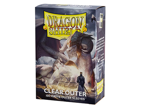 Dragon Shield Standard Sized Protective Card Outer Sleeves (Color: Matte Clear / 100ct Box)
